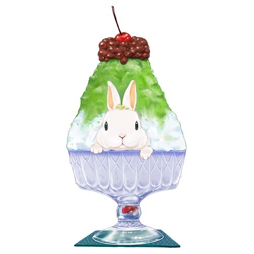 rabbit no humans food food focus cherry white background fruit  illustration images