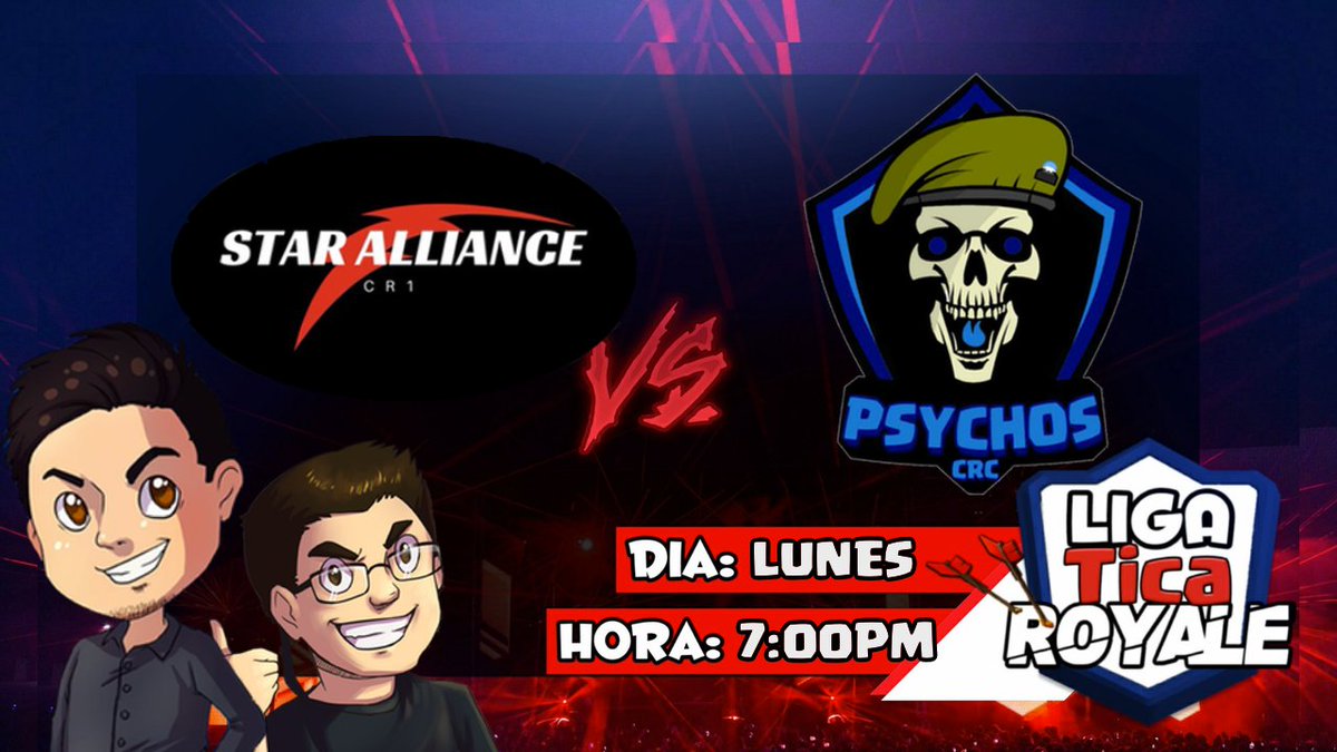 LigaTicaGG's tweet photo. Comenzamos Fuertes el dia de Hoy
7PM @StarAllianceCR Vs @PsychosCRC 
📺@ArielBalorGamer 
8:15PM @TeamPromesa Vs #FireRocket
📺@Ednar_Royale https://t.co/50mJIJszyr