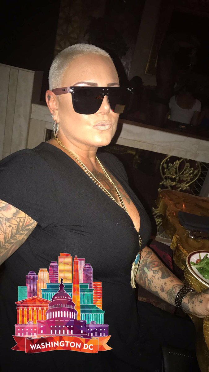 tattoochic's tweet photo. I was trying to flex my shades like @DaRealAmberRose #saxdc #baldchicks #baldandboujee https://t.co/RNZ6QsEwIg