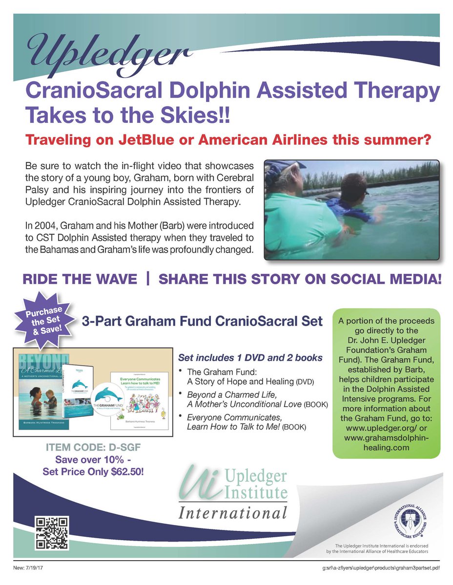 TheGrahamFund's tweet photo. Be sure watch the in-flight video featuring Graham's healing journey this summer on @JetBlue and @AmericanAir! #CST #Upledger #GrahamFund https://t.co/GBaAmrTsFY