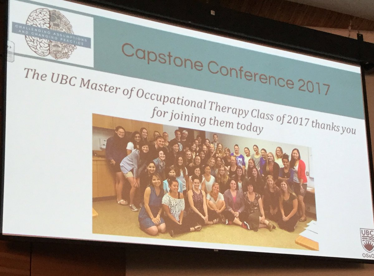cath_back's tweet photo. The potential of occupation therapy will be realized by today's grads #Capstone2017 #UBCMOT @UBCOSOT @UBCmedicine @UBC https://t.co/TpGkMJwfYb