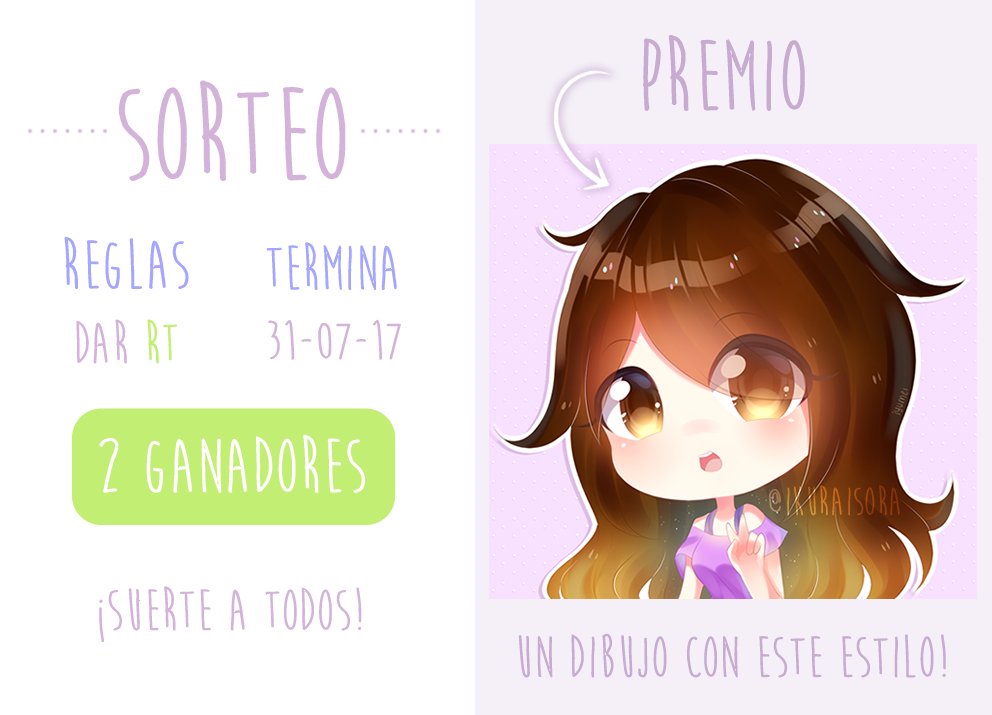ikuraisora's tweet photo. Sorteo! ♥
Toda la información en la imagen >u< https://t.co/jpIgvHeh4D