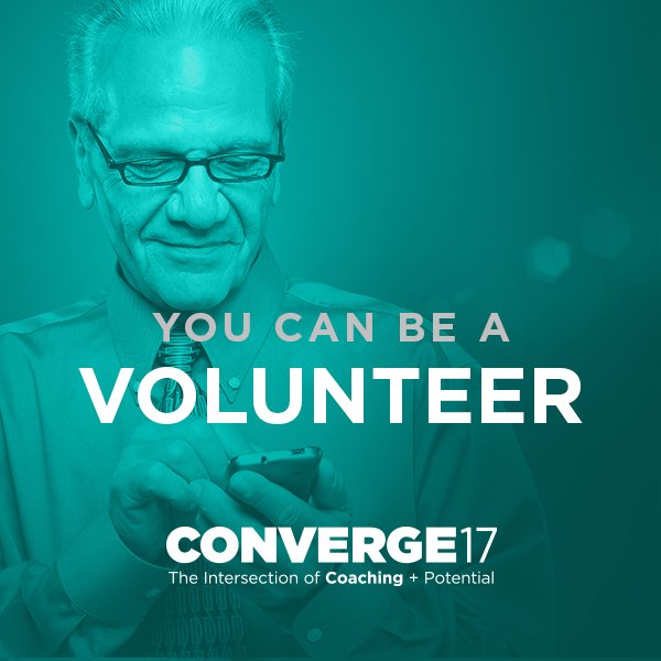 #VolunteerOpps available for #ICFConverge. To learn more and to apply, visit bit.ly/2sdIpei https://t.co/VD7hTSCZ9U