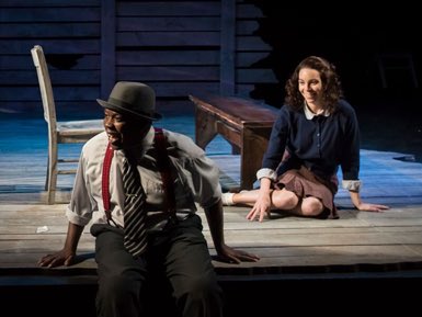 The one-act play opens with the two teenagers meeting in “Memory,” a place isolated from the cruelty they experienced. #AnneAndEmmett