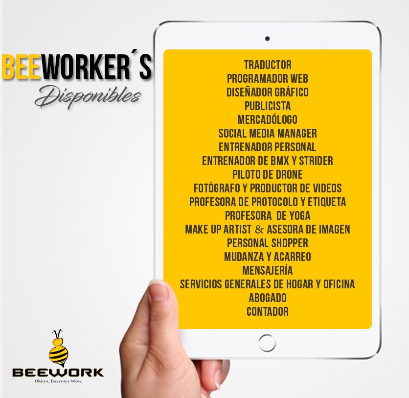 BeeworkPty's tweet image. Somos la plataforma Online donde consigues al Profesional que necesitas.No busques más aquí en Beework lo Encuentras #Panama #servicios