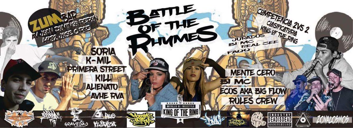 Felix_Feffe's tweet photo. Este juevesss hacemos pelota ZUM en este terrible eventaso!  YK CREW 💣💣

#Alienato #Fefe #YkCrew 

"BATTLE OF THE RHYMES" https://t.co/t3N7MXTaSv