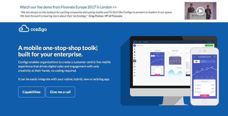 Finovate's tweet photo. .@configoio unveils Partner Program 
https://t.co/9Q3ssow4Pd https://t.co/vFcGT98ids