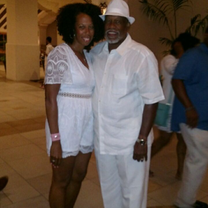 Odessajosie's tweet photo. Beautiful Keisha Trotman and her dad at The Kappa Alpha Psi 83, Conclave All White Party, Odessa+Josie oval cross bracelet in pink.
#odjo https://t.co/1raApAUFAJ