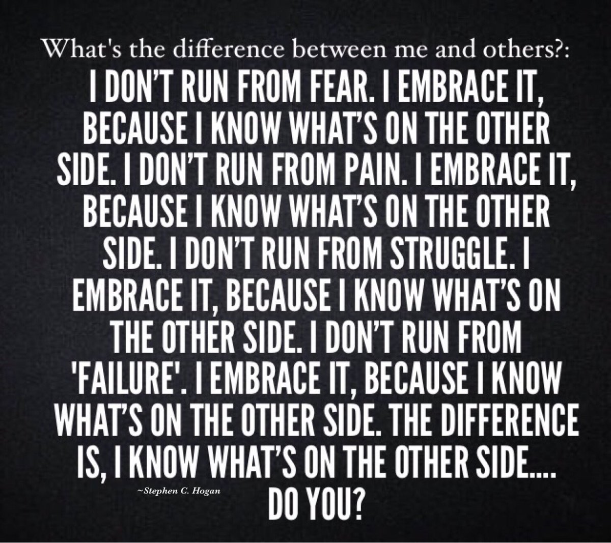 StephenCHogan's tweet photo. Do you? #stephenchogan #soularmor #quotes #entrepreneur #inspiration #success #selfgrowth
#life #fearfear #YouGotThis https://t.co/7xaPkXxkPv