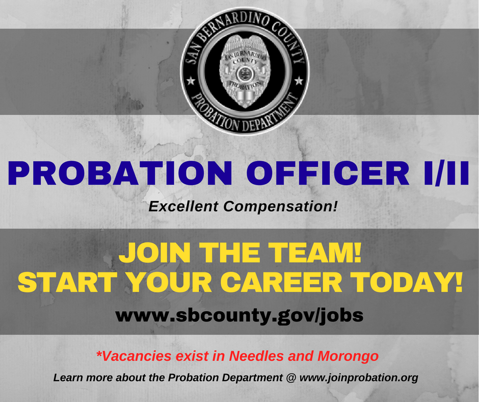 sbcountycareers's tweet photo. #NowHiring #ProbationOfficers in #Needles and #Morongo! #ApplyNow #peaceofficer #corrections #paroleagent https://t.co/2GsXFBuC5k https://t.co/t0dcJHph0D
