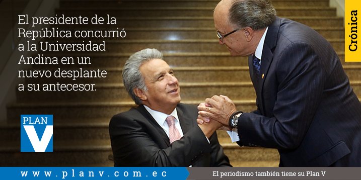 revistaPlanV's tweet photo. La visita de @Lenin a la @uasbecuador marcó el fin de la arremetida del #Estado contra este centro de estudios▸ https://t.co/d2zzcbLxpl https://t.co/40wC2QT1zS