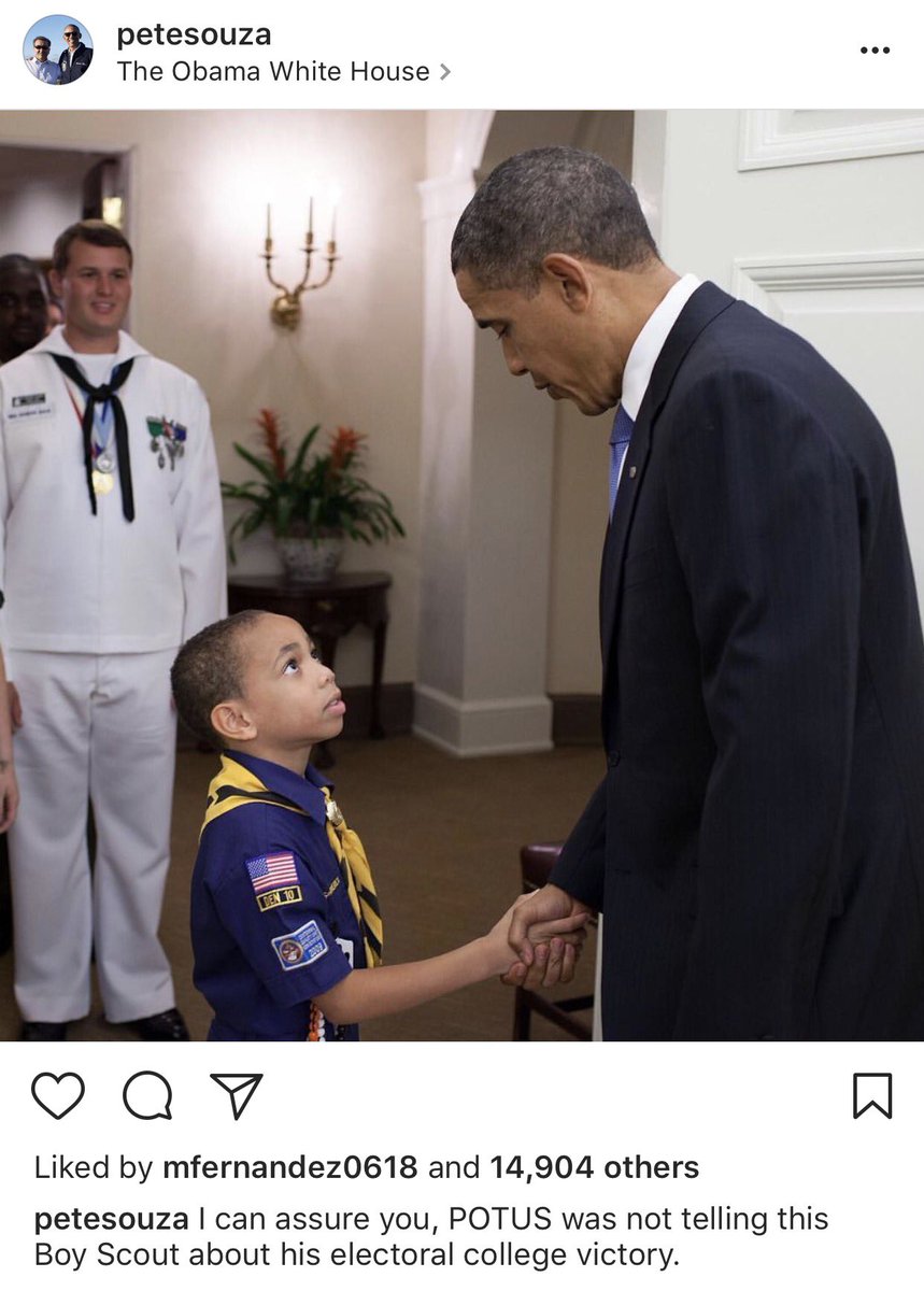 .@PeteSouza on Instagram responds to Trump's Boy Scouts speech