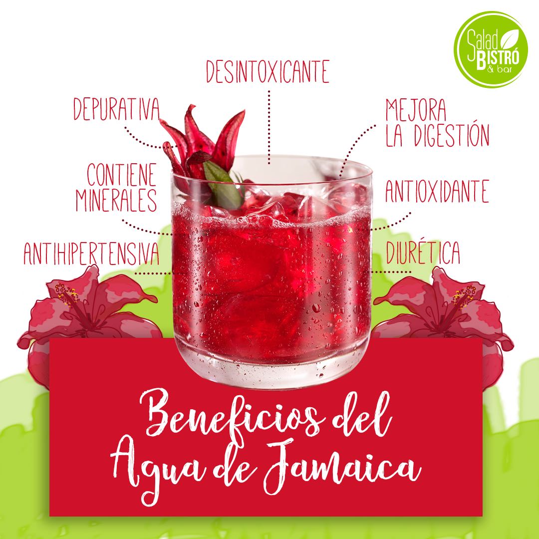 saladbistrobar's tweet photo. El Agua de Jamaica nos aporta muchos beneficios, tómala diariamente y aprovéchalos. #CCS #tips #salusable #fitness #Jamaica #ComeSano https://t.co/oJSvVyXdUC