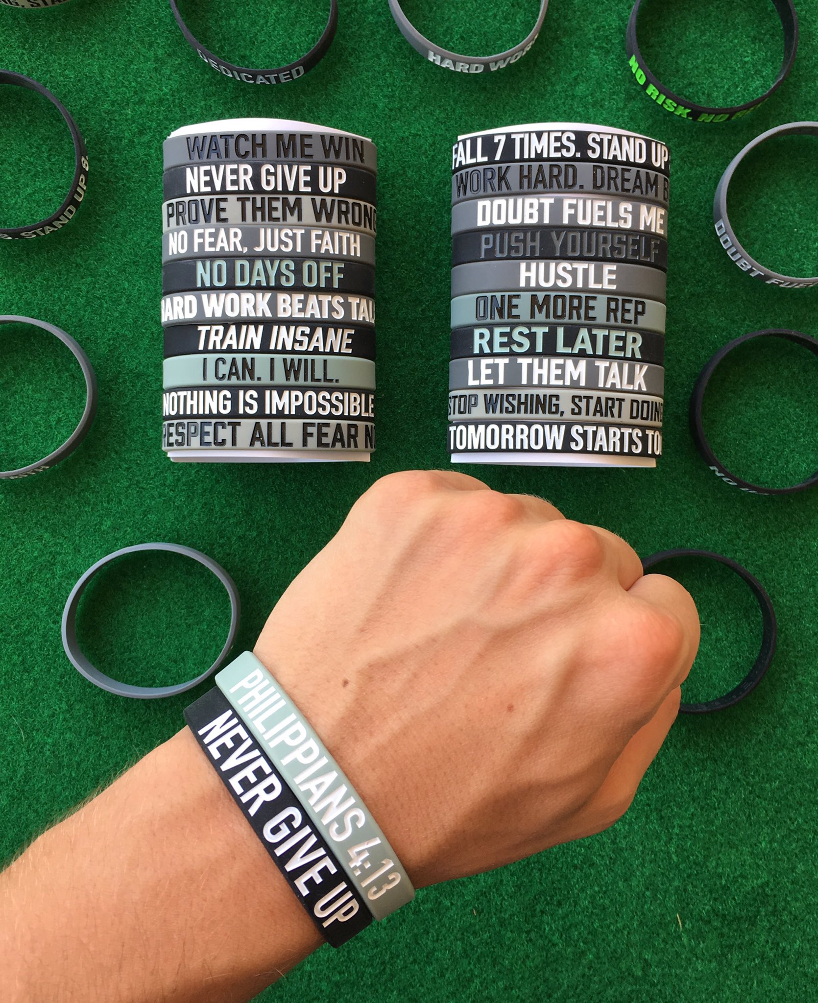 Elite Athletic Gear 1 Motivational Wristbands - Standard Youth