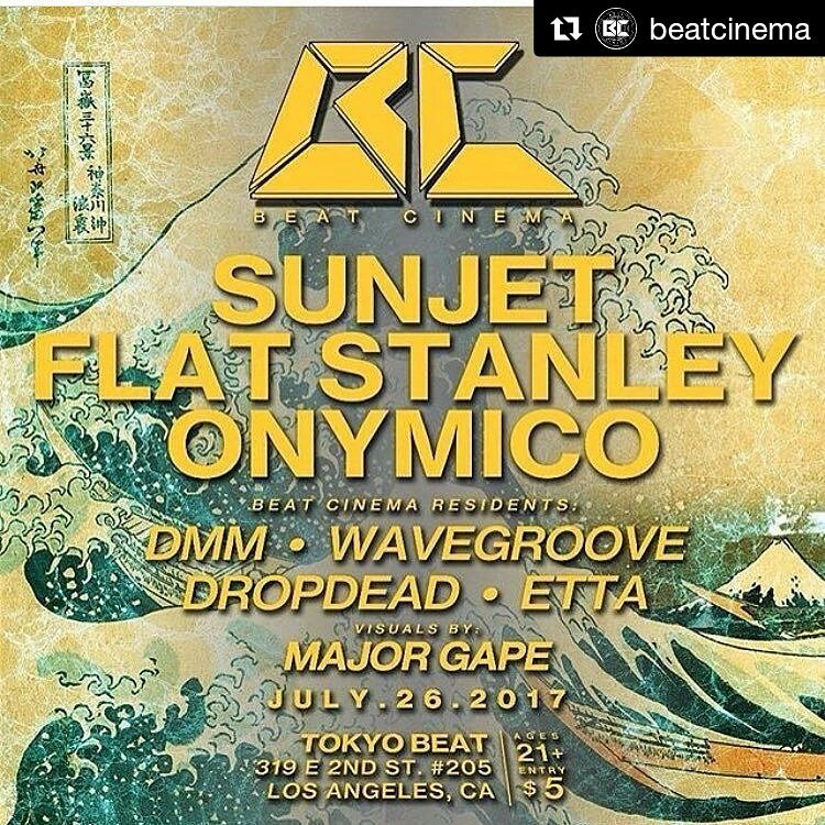 TonyTakesLB's tweet photo. Check @BeatCinema Weds night w #onymico #flatstanley #sunjet with dope residents and @MajorGape on visuals! $5, 21+ at #tokyobeat https://t.co/b1LbUhrZDH