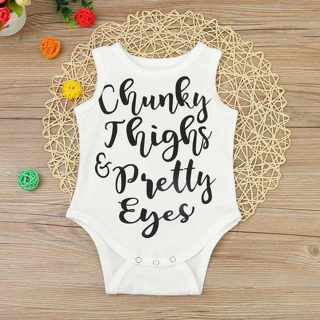 chunky thighs and pretty eyes onesie