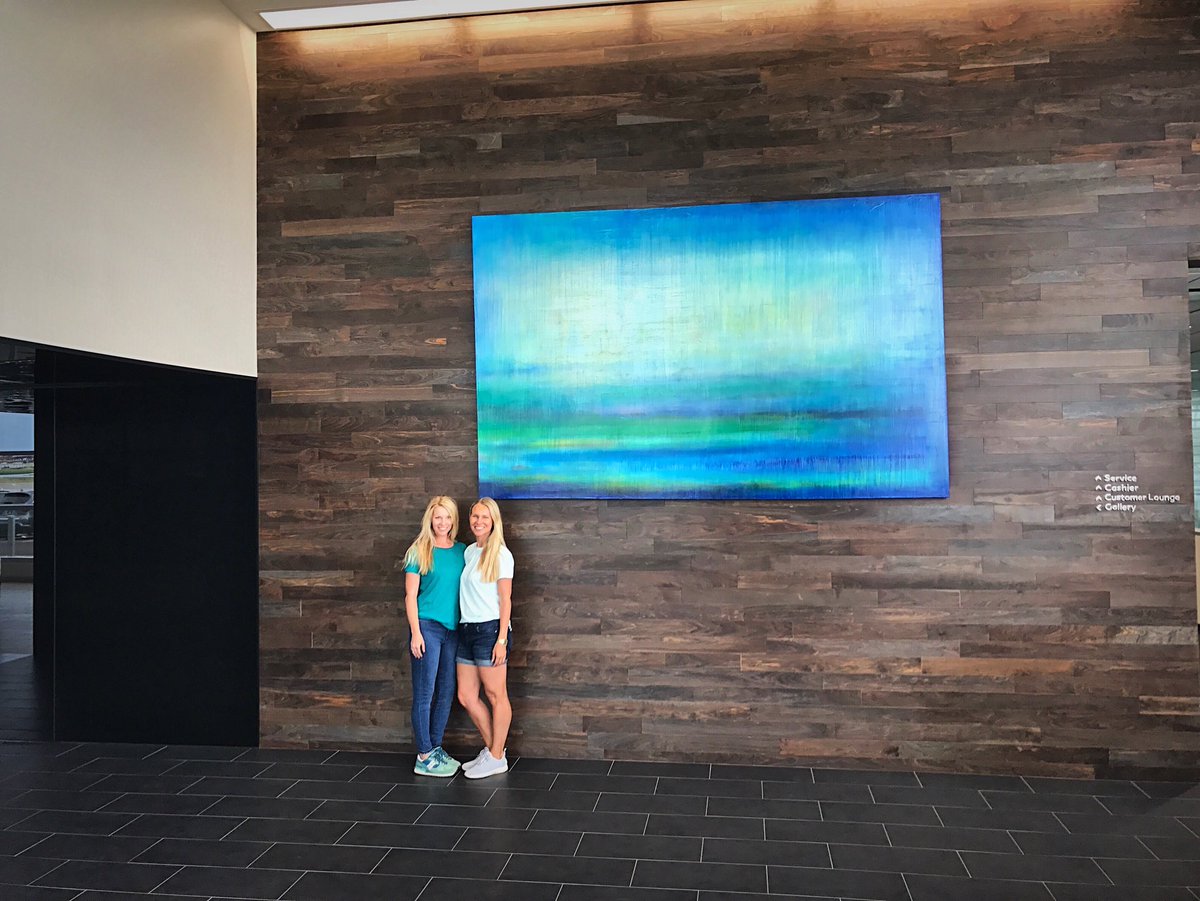 BlissEllisKnapp's tweet photo. Proud of my sister @BEbonnieellis and her paintings @INFINITIUSA @INFINITILubbock #proudsister https://t.co/68Q1r4DK9A