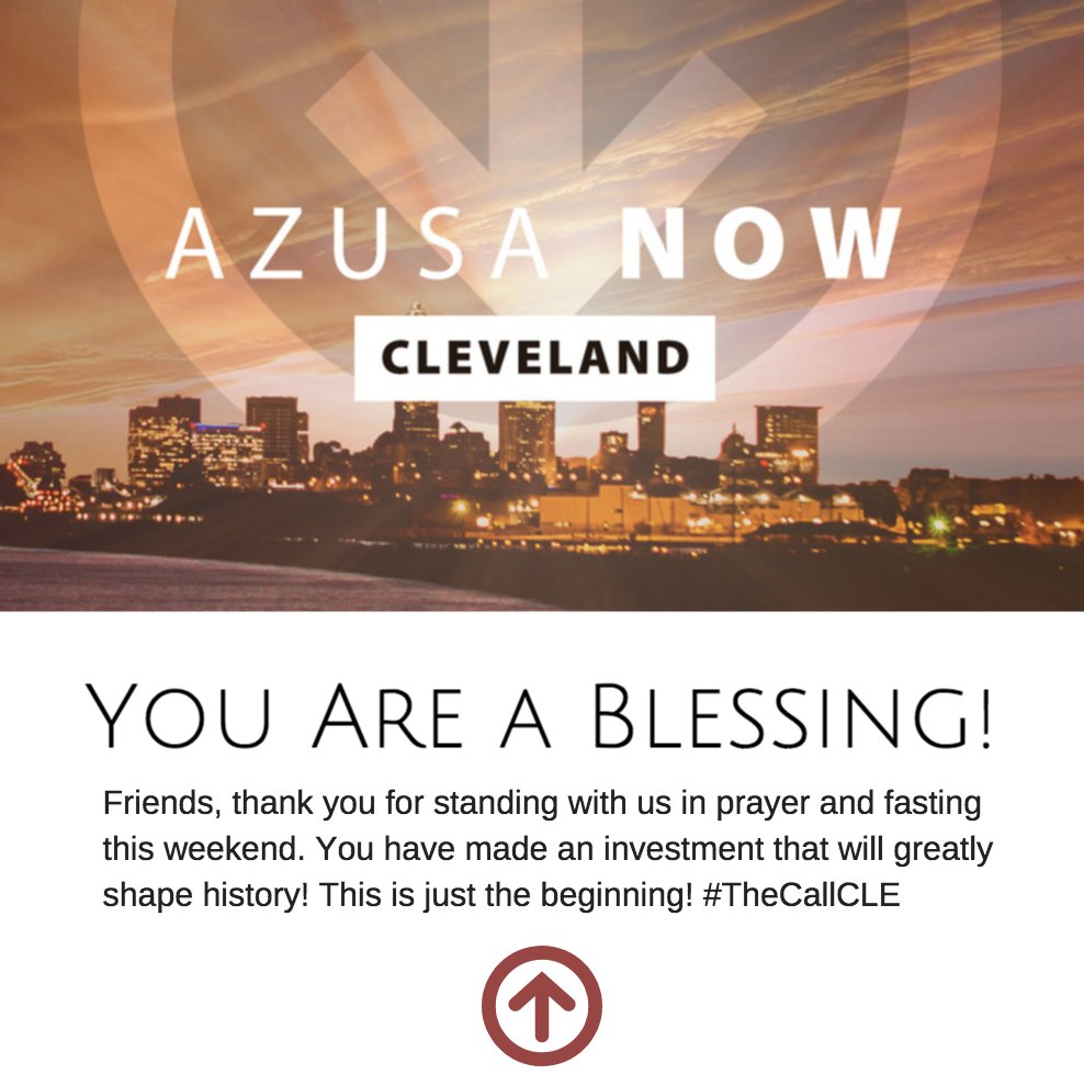 LouEngle's tweet photo. Thank you. For all of you who participated in Azusa Now - in big or small ways - you made history. #TheCallCLE https://t.co/vsob0aZcBU