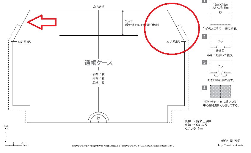 通帳ケースの型紙を短くしたら ペンケース 眼鏡ケース の型紙になりますか