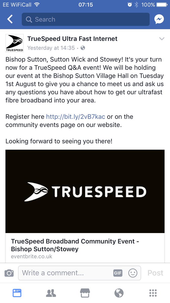 ChewBroadband's tweet photo. Bishop Sutton, Stowey &amp; Sutton Wick Q&amp;A meeting with @theTRUESPEED is 1st Aug. Details here: https://t.co/q4EuGuExxK https://t.co/P4TJIMYhHd