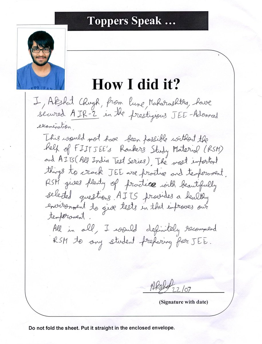 fiitjeedistance's tweet photo. Study &amp; revise each concept smartly &amp; achieve your 'IIT Dreams' with @fiitjeedistance 
#JEE2017 #AIR2 Akshat Chugh #fiitjeedistancelearning https://t.co/OFgTjlaDk0