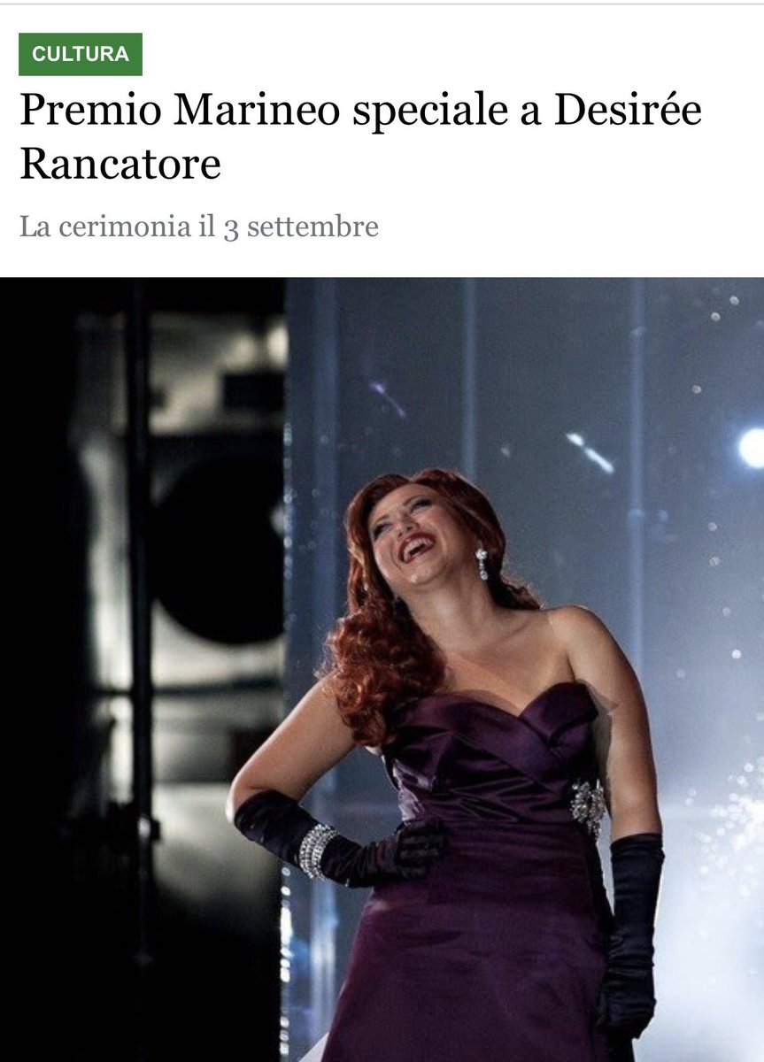 Premio Marineo a Desiree Rancatore google.it/amp/www.ansa.i…