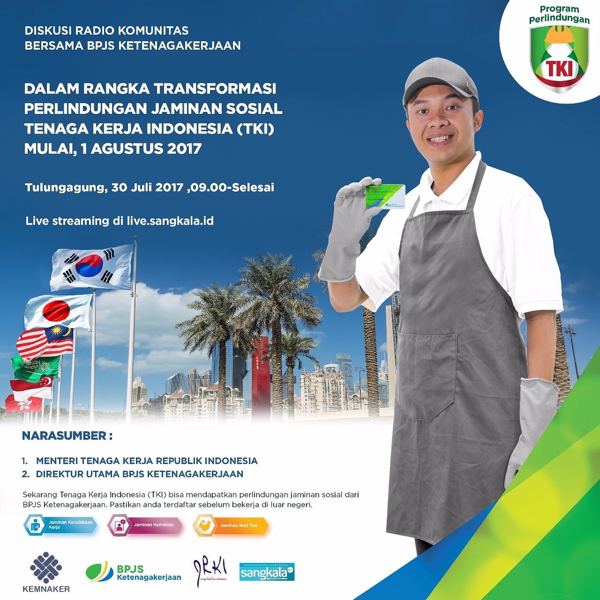 JRKIndonesia's tweet photo. Kawan rakom yuk simak  relay di https://t.co/fEa2ApKrIY dialog perlindungan TKI bersama Menaker  @hanifdhakiri n Dirut @bpjs_tk #terjamin https://t.co/w5Lms7LEPI