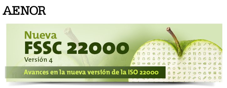 AENOR's tweet photo. Nueva versión 4.1 de #FSSC22000 y avances en #ISO22000, próximas jornadas Madrid https://t.co/rYkwwKRwKX y Barcelona https://t.co/izQtwENVDL https://t.co/aEHkarZhkg