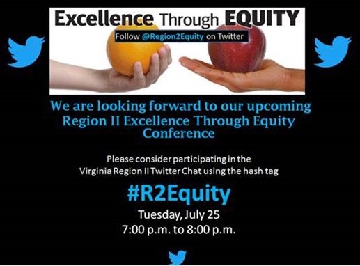 DrDebbie6's tweet photo. Only a few hours to go until AMAZING educators come together to continue the courageous conversation on Equity. Join us@#R2Equity at 7pm. https://t.co/fDXMQ10iQM