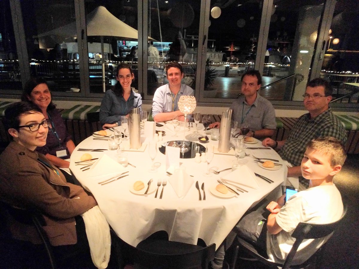 POSMOL2017's tweet photo. @POSMOL2017 dinner table with Ann Orel and co. https://t.co/d1ObAeznmN