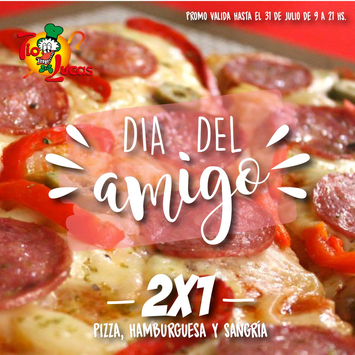 TioLucasPy's tweet photo. ¡Día de la amistad! RT y estás participando por una de las 5 enteras de pizzas clásicas que regalamos 🍕 https://t.co/Fp1XlJeZsd