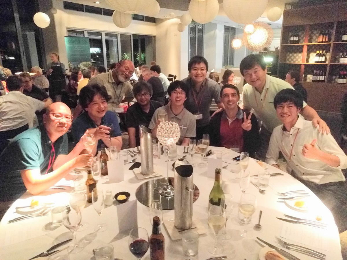 POSMOL2017's tweet photo. Japanese contingent at @POSMOL2017 dinner https://t.co/PypoMtyxoP