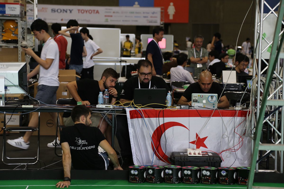 NeuRoboticsLab's tweet photo. Team is anxiously waiting for vision setup to start training first tkme in Japan 🇯🇵 #robocup2017 #robotics #engineering #innovation #ai #ydü https://t.co/Jffw2qrkW0