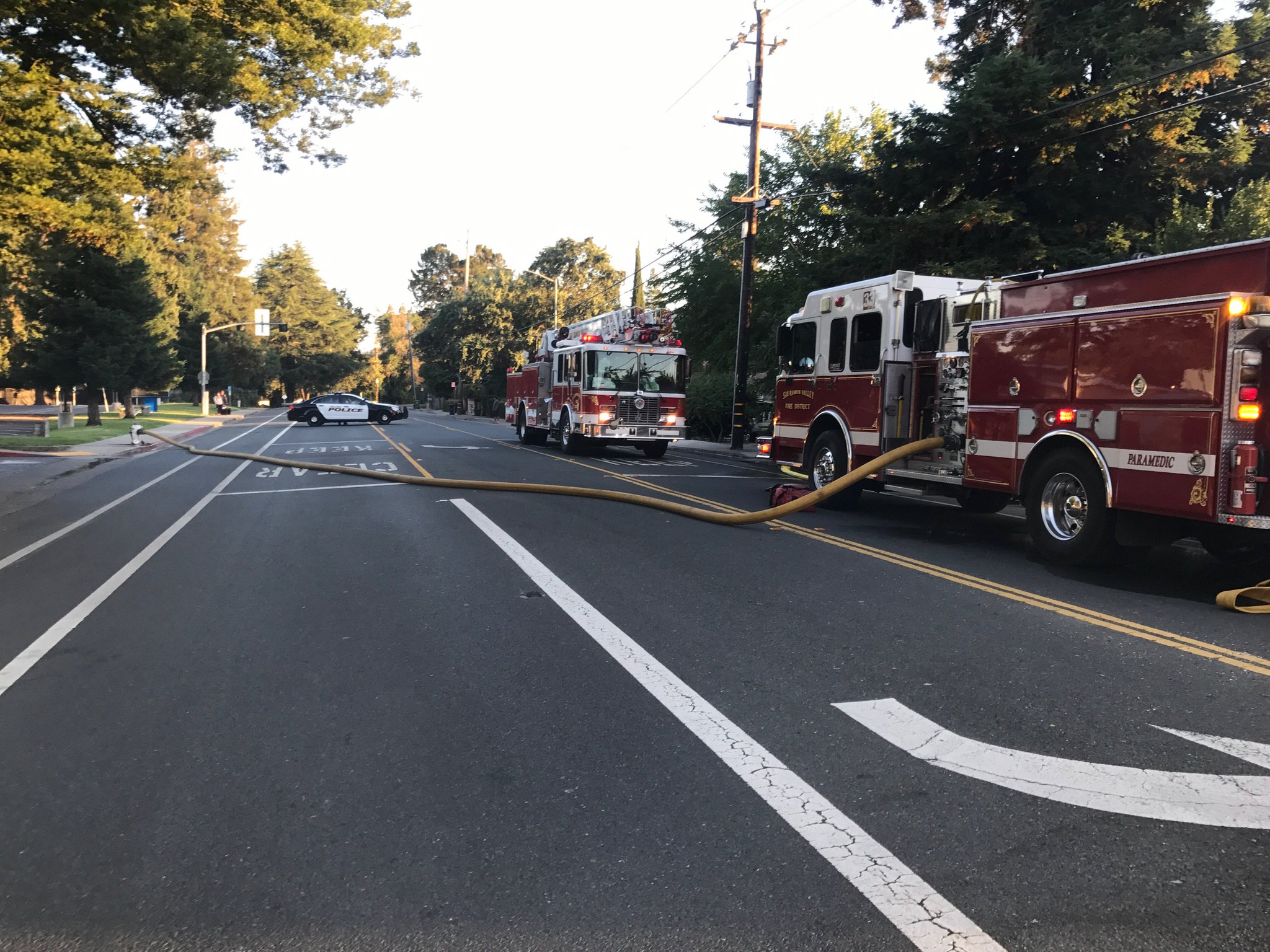 Town of Danville, CA on Twitter "Due to a house fire Diablo Rd is