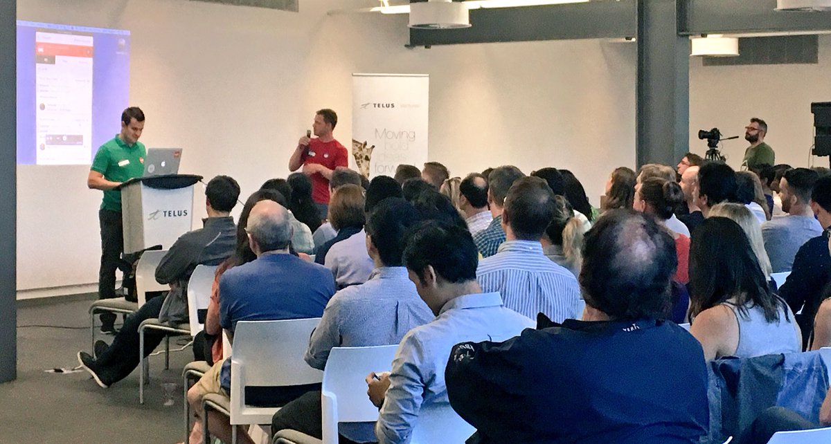 Spring_is's tweet photo. #SpringAlumni @poparide showing off their startup as the Demo of the Month at @techvancouver #TechVAN https://t.co/ADw7eJwPMu