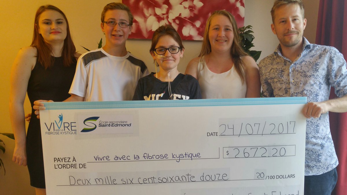 VivreaveclaFK's tweet photo. Merci à Mathieu et Annabelle pour la levée de fonds en l'honneur de leur amie Lorie! #MERCI #fibrosekystique #longueuil #stedmond #polqc https://t.co/EH7b35HayZ