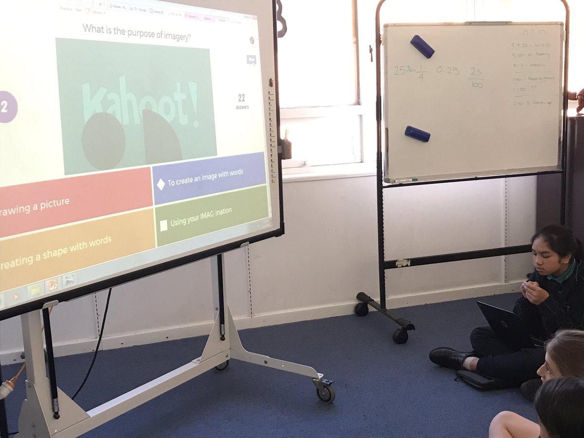 JaimeeHutchens's tweet photo. What better way to do an assessment than with a game of Kahoot #2017_teampablo @ermington_west @CaptainJackEWPS https://t.co/i6LbItUXoM