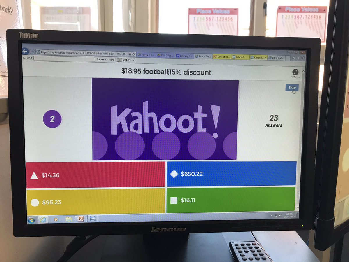 JaimeeHutchens's tweet photo. What better way to do an assessment than with a game of Kahoot #2017_teampablo @ermington_west @CaptainJackEWPS https://t.co/i6LbItUXoM