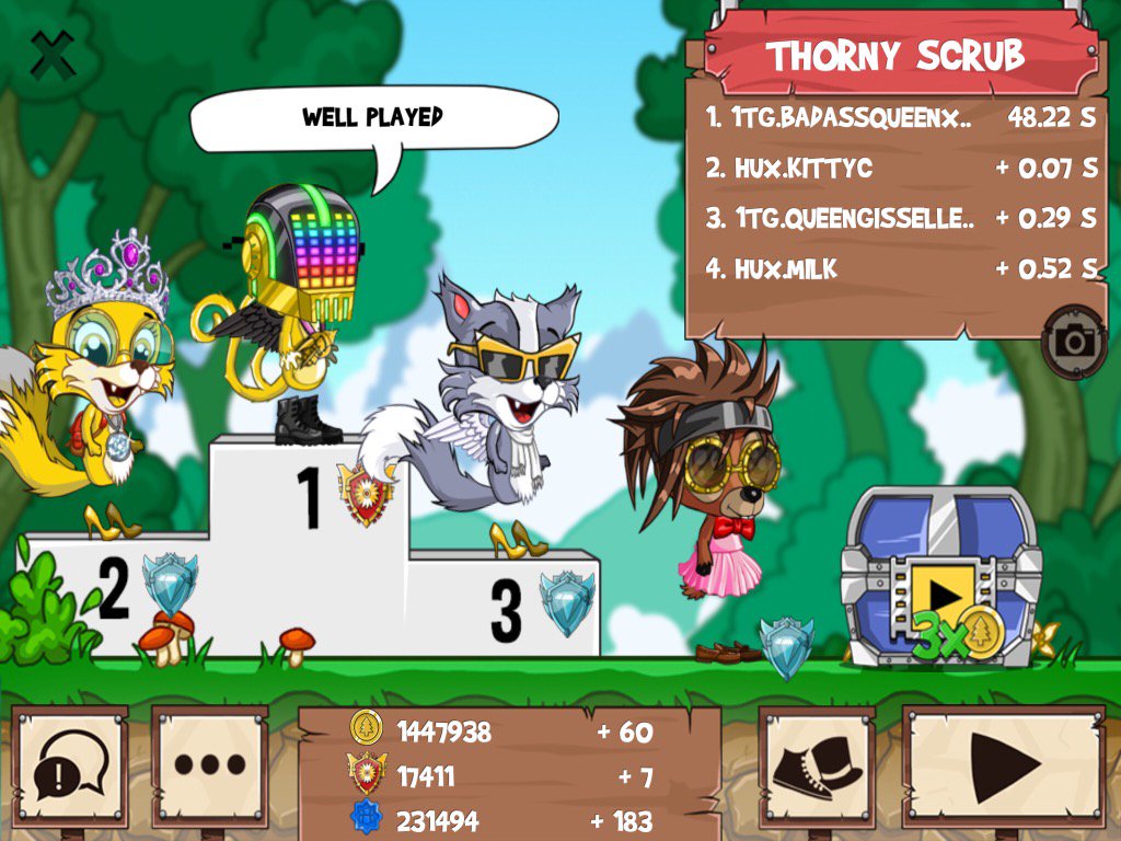 1BadAssQueen's tweet photo. I just beat a golden fox! #funrun2 #Kittyc #QUEENGISSELLEPR #Milk https://t.co/7AAsfXVHPs