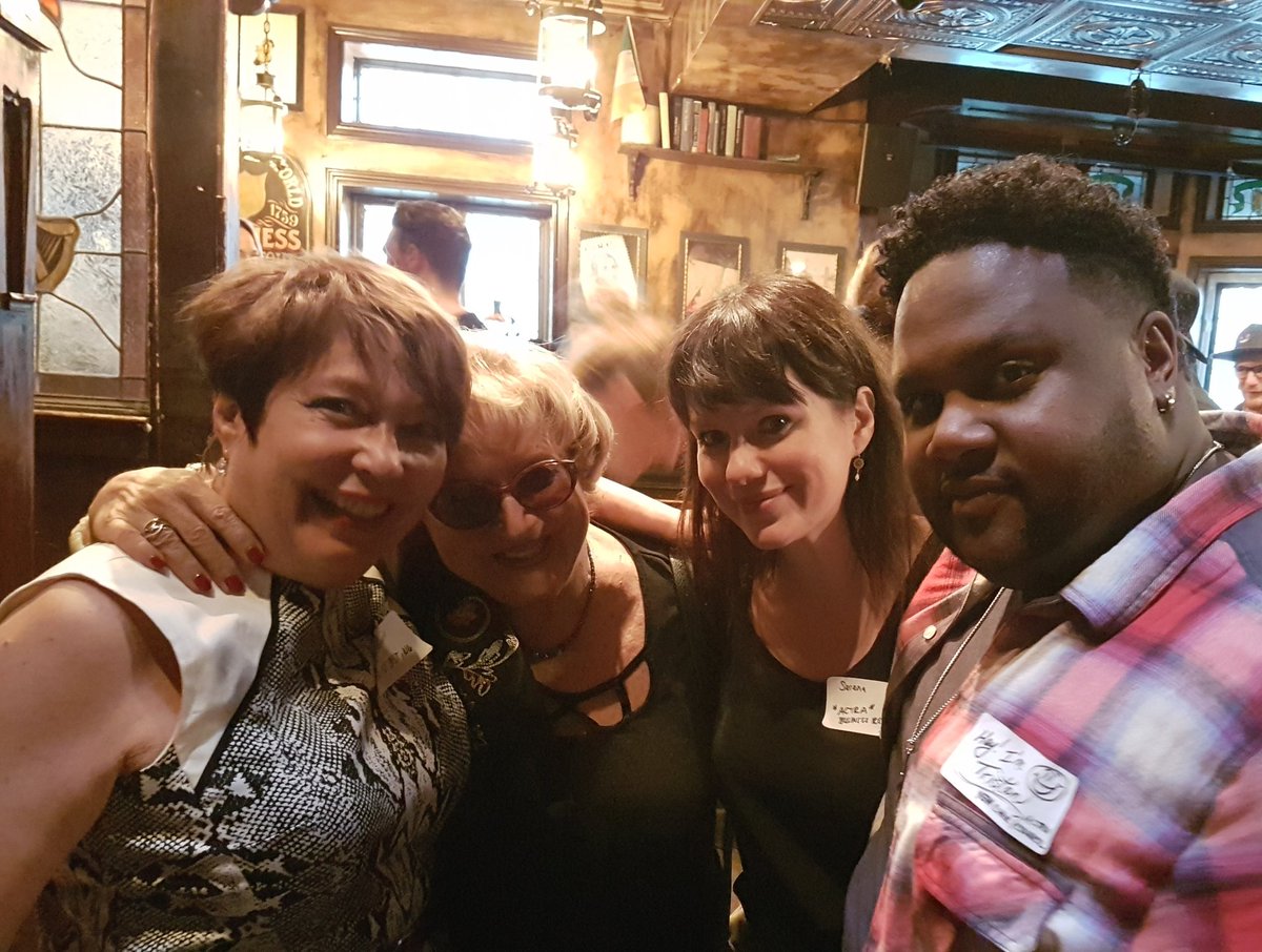 YEAAmontreal's tweet photo. @YEAAmontreal's @tdlalla with the elegant ladies from Elite Casting, & @ACTRAMtl staffer Serena at the #YeaaMix #YeaaMtl @ACTRAMtl https://t.co/9dmjxuXBP8