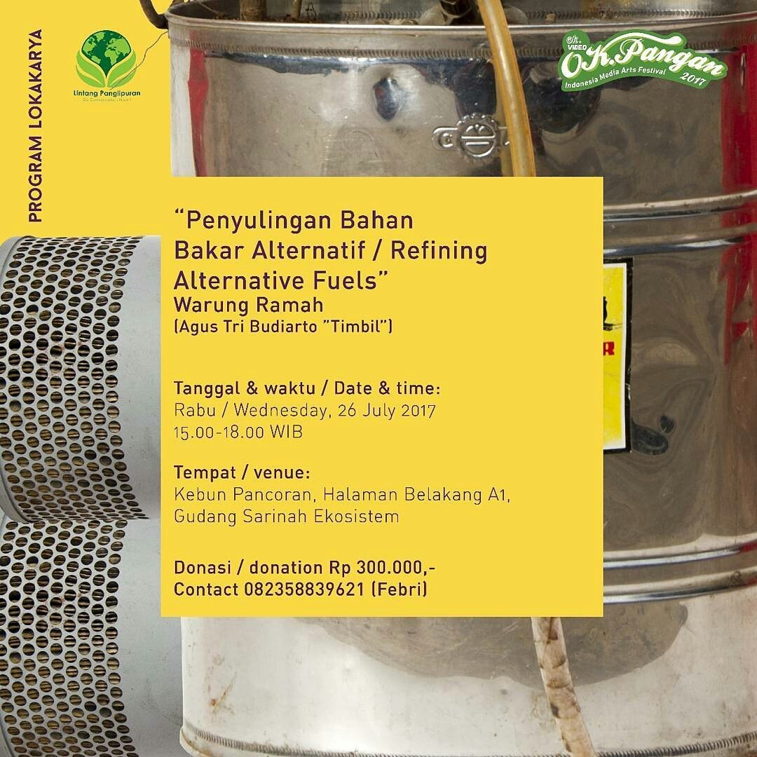 Materi akan disampaikan oleh Timbil, seorang bio-punk asal Yogyakarta yang kini aktif di Lifrpatch dan Warung Ramah. Catat tanggalnya!