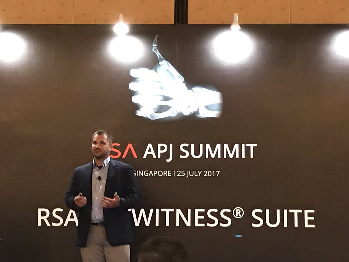Doug_Howard's tweet photo. Jake Dorval on the big stage at RSA APJ Summit.  @RSAsecurity @RSAAPJ Security is a business problem. 80% of CISOs reevaluating strategy. https://t.co/ka0EupCCN9