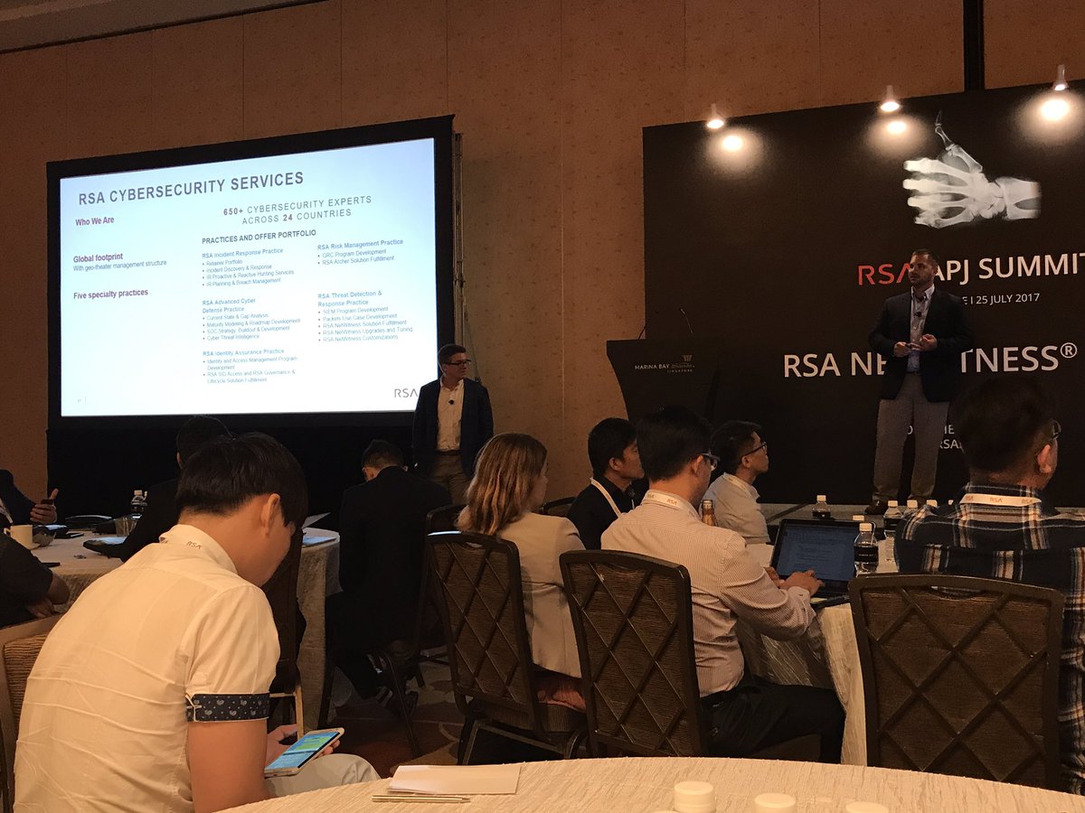 Doug_Howard's tweet photo. Jack Dorval delivering RSA Risk and Cybersecurity Practice overview. 650 global Cybersecurity experts globally. @RSAsecurity @RSAAPJ https://t.co/rbZMgxqRk2
