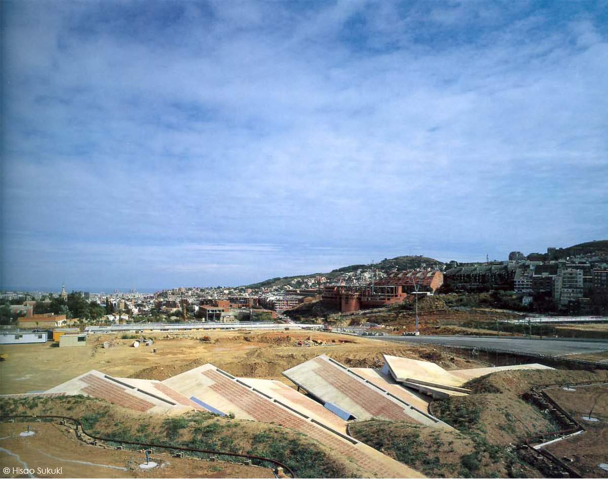 MASContext's tweet photo. The Barcelona Olympic Games opened 25 years ago today. Here, the Archery Range designed by the late Enric Miralles &amp; Carmen Pinos https://t.co/NsmYVjk39l