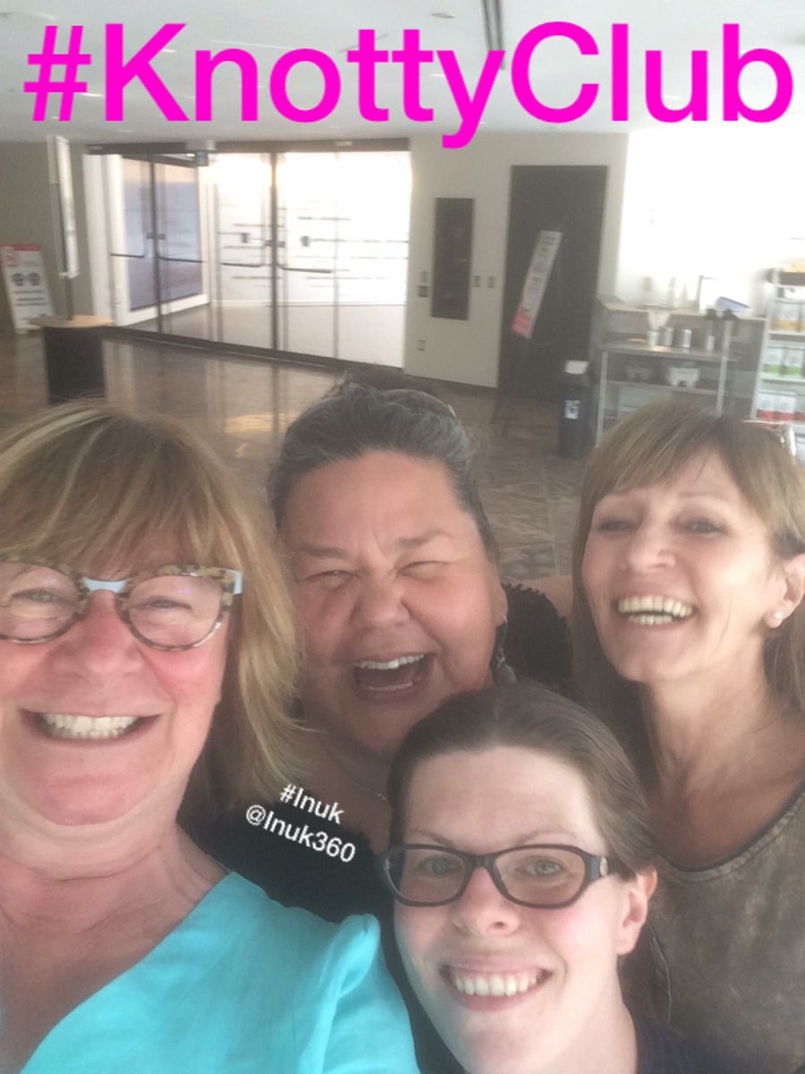 Inuk360's tweet photo. Day 4:
My last crew of caribou hair tufting, but, made time to share and let one of the volunteers try her hand at Tufting. #CanadaScene   @ https://t.co/kGIz7ngGO2