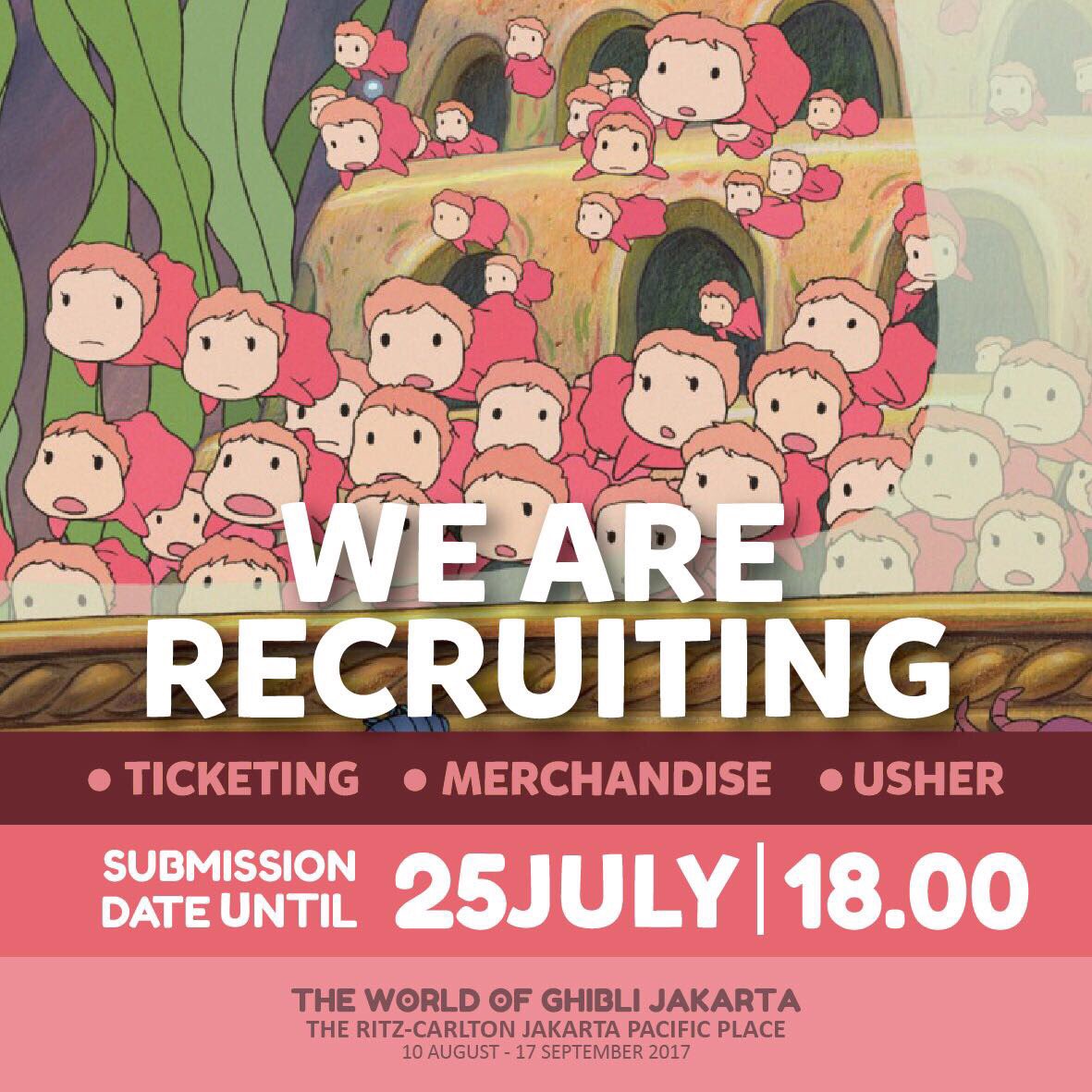 VolunteerGhibli's tweet photo. Yang ingin daftar jadi #VolunteerGhibli exhibition kita tunggu sampai jam 6 sore hari ini ya 😊 https://t.co/Gs2Q07XJ87