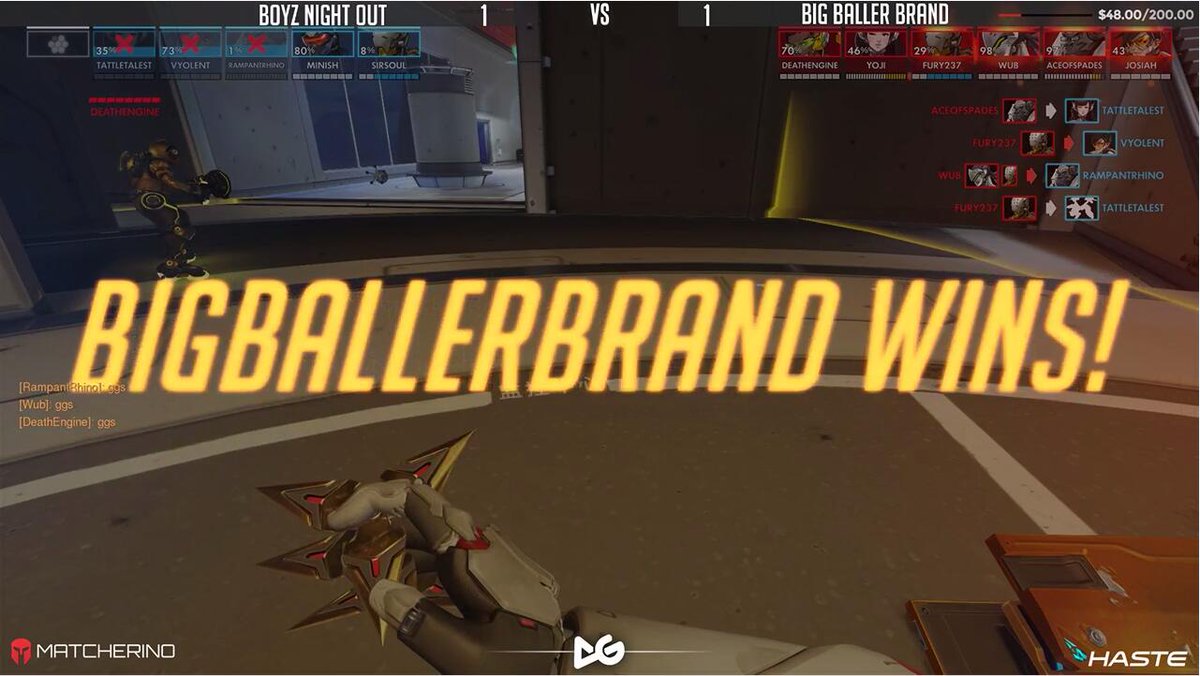 Congrats to BigBallerBrand! Taking Weekly #61 👑👑 Thank you 22 teams playing for tonight! 📢.<a href="/Haste_Esports/">Haste</a> &amp; .<a href="/matcherino_/">Matcherino</a> for the donations📢