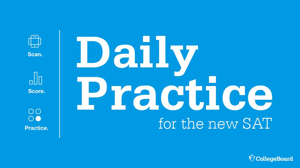 Practicing hard for the #newSAT on <a href="/SATQuestion/">Daily SAT Practice</a> sat.org/scoring