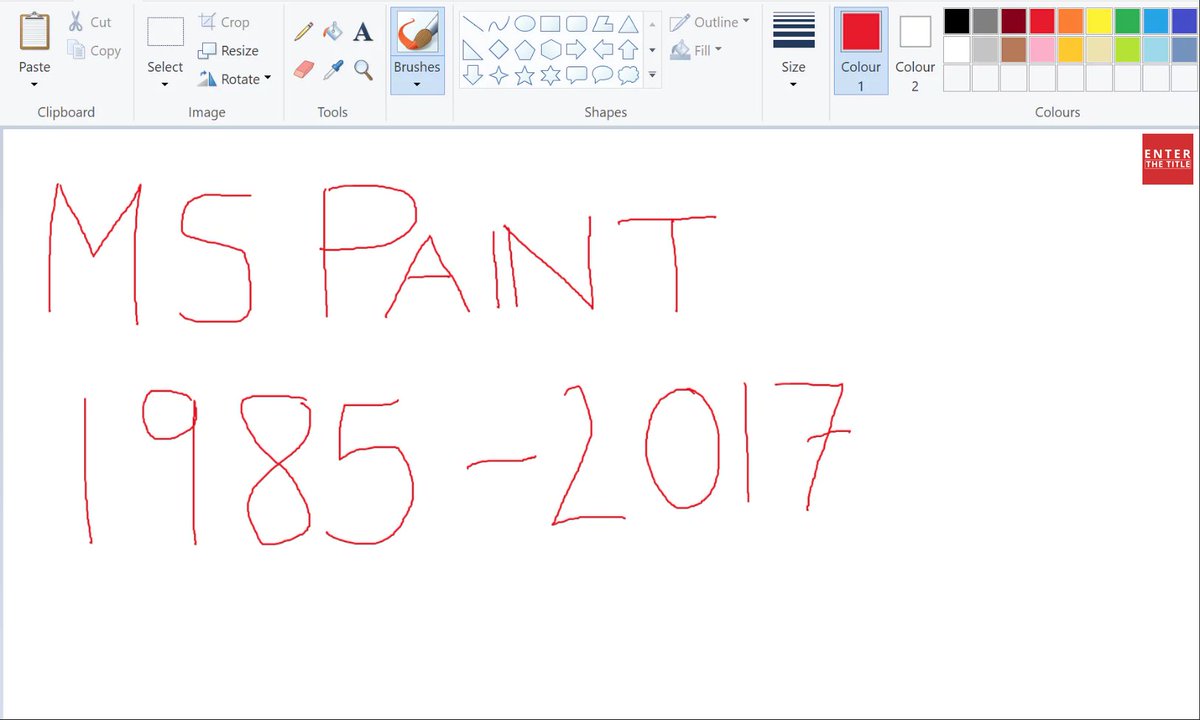 enterthetitle's tweet photo. Thank you for painting our dreams for all these 32 years.
RIP Windows Paint😥
#Microsoft #Paint #MSPaint #farewell #goodbye #GoodbyePaint https://t.co/GUeCiOhMRs