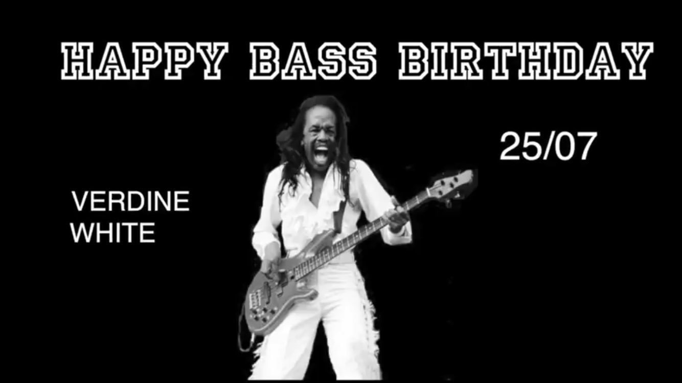 Happy Bass Birthday Verdine White (Earth Wind and Fire)
Funk that vibrato up!
 